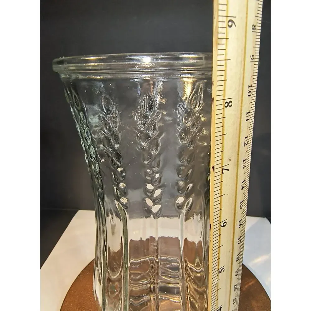1380. Glass Vase by E. O. Brody Co. Wheat Pattern